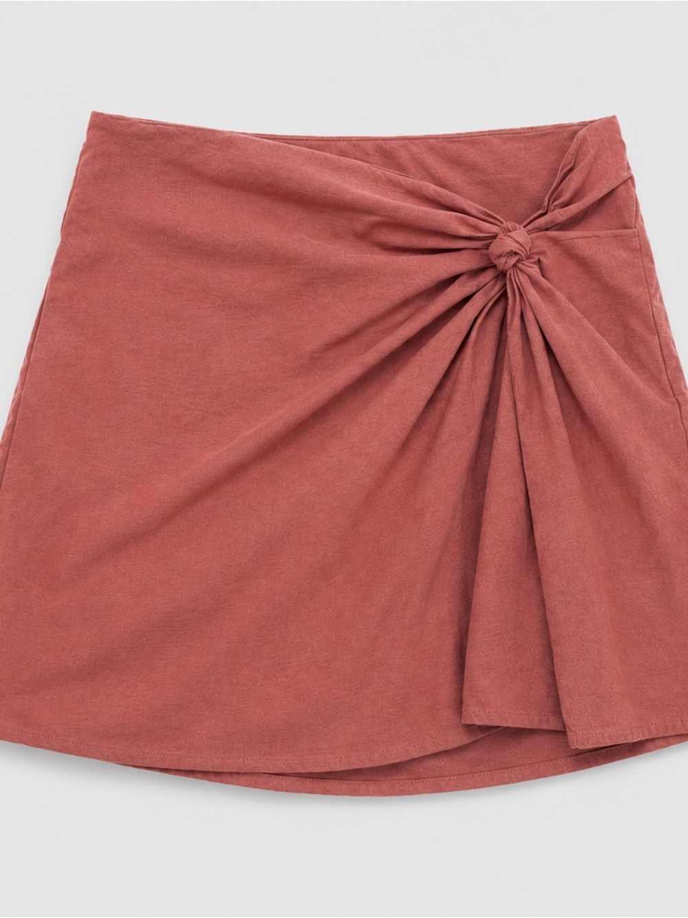 Abercrombie & Fitch Women's Wrap Mini Skirt Rust Coral Side Zip Size XS | - Picture 2 of 11